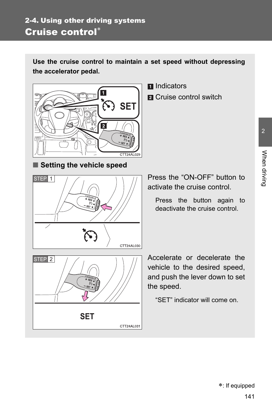 Sec_02-04, Cruise control | TOYOTA 2011 Matrix User Manual | Page 164 / 516