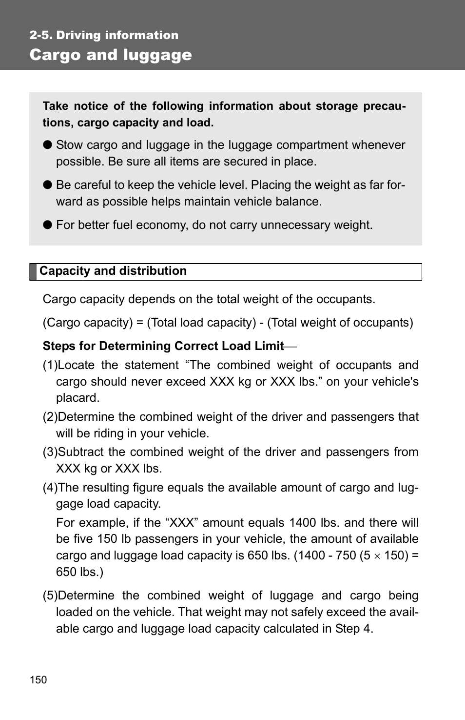 Sec_02-05, Cargo and luggage | TOYOTA 2011 Matrix User Manual | Page 173 / 516
