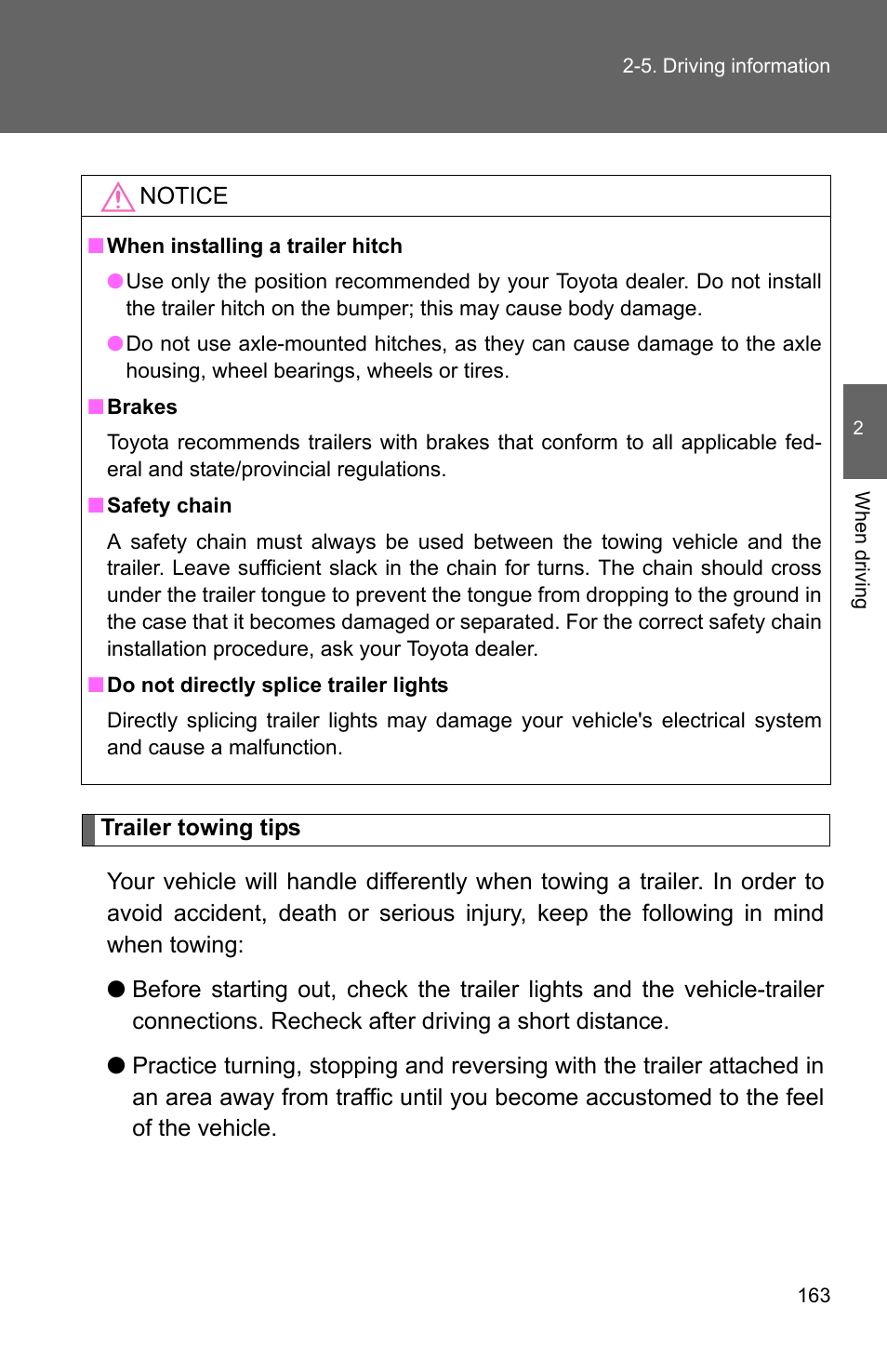 TOYOTA 2011 Matrix User Manual | Page 186 / 516
