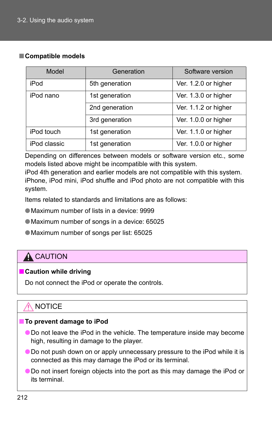 TOYOTA 2011 Matrix User Manual | Page 233 / 516