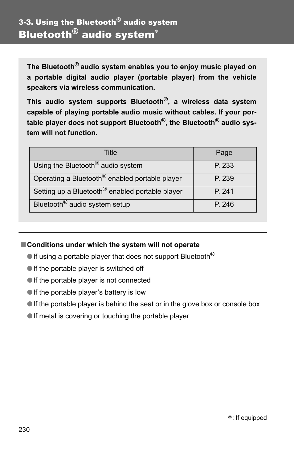 Sec_03_03, Bluetooth, Audio system | TOYOTA 2011 Matrix User Manual | Page 251 / 516