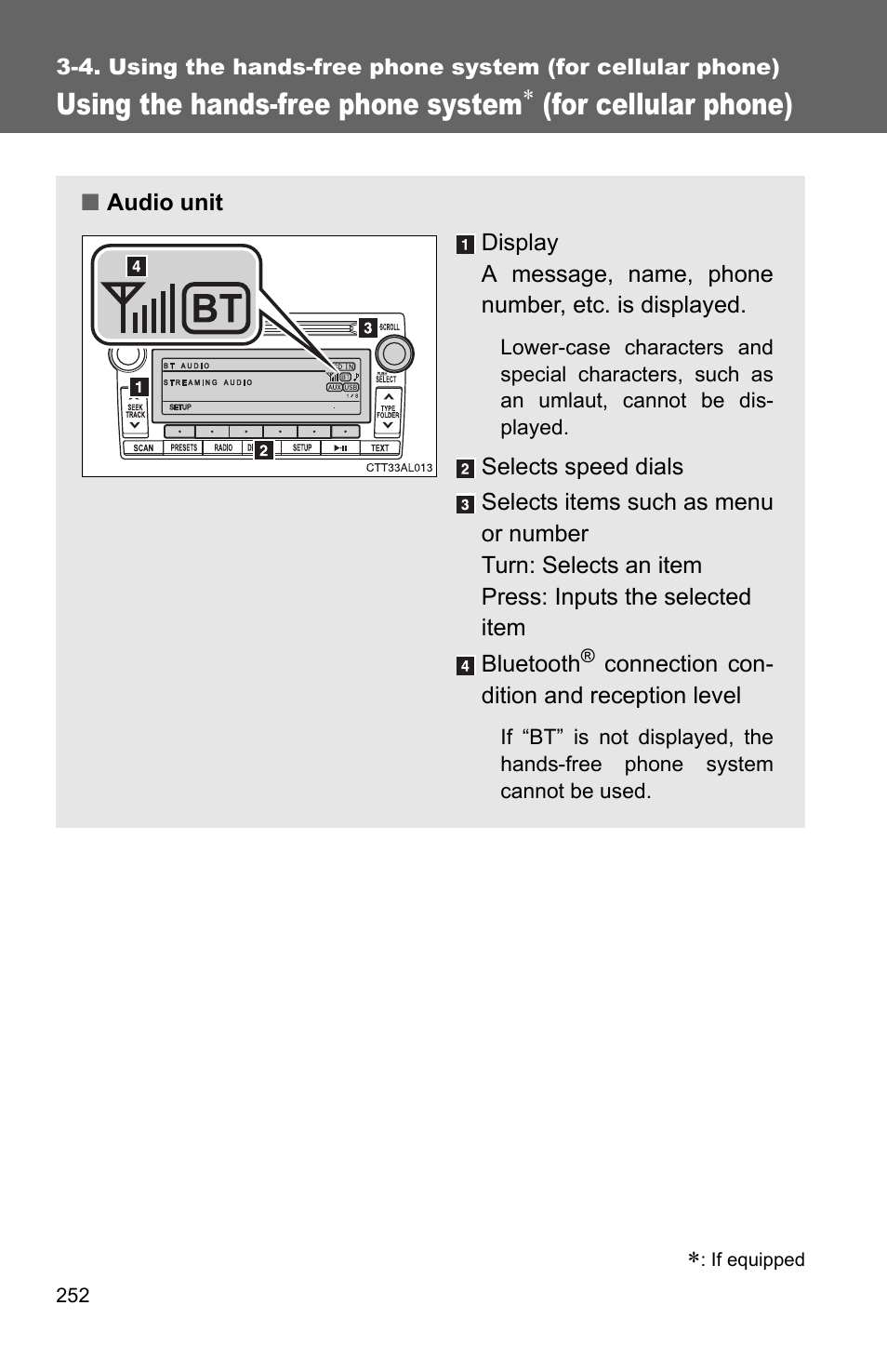 Using the hands-free phone system, For cellular phone) | TOYOTA 2011 Matrix User Manual | Page 273 / 516