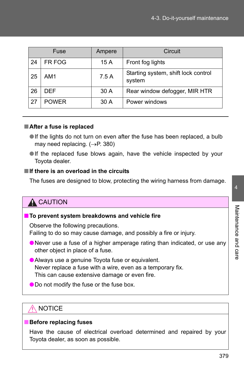 TOYOTA 2011 Matrix User Manual | Page 400 / 516