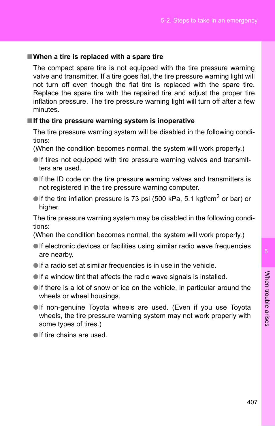 TOYOTA 2011 Matrix User Manual | Page 427 / 516
