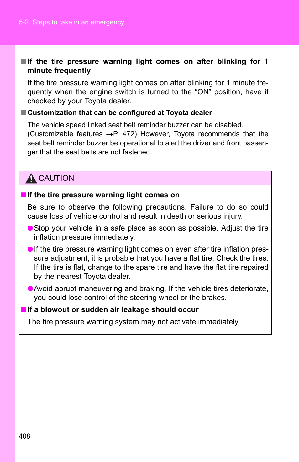 TOYOTA 2011 Matrix User Manual | Page 428 / 516