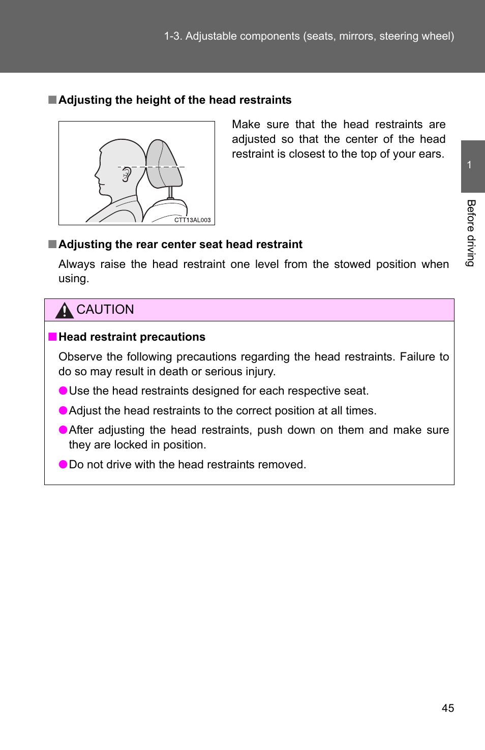 TOYOTA 2011 Matrix User Manual | Page 69 / 516