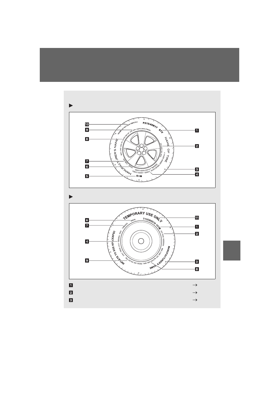 Tire information | TOYOTA 2011 Prius User Manual | Page 602 / 651