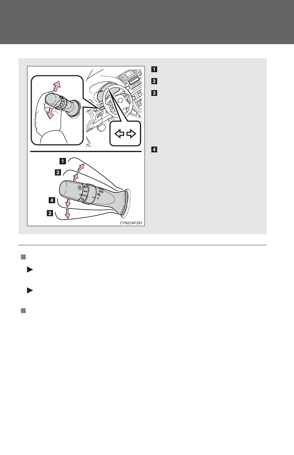 Turn signal lever | TOYOTA 2011 Highlander User Manual | Page 185 / 615