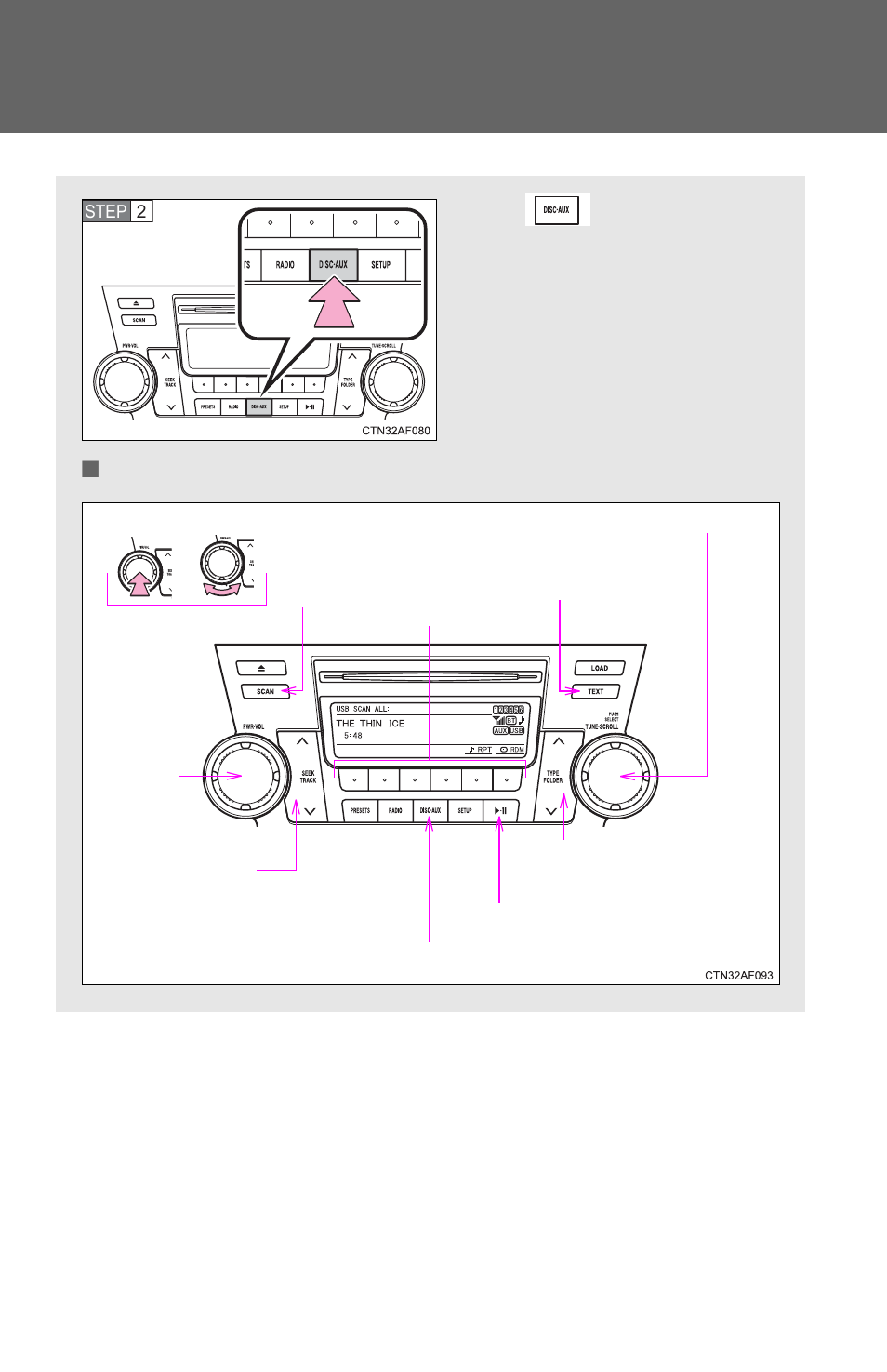 Press . ■ control panel | TOYOTA 2011 Highlander User Manual | Page 313 / 615