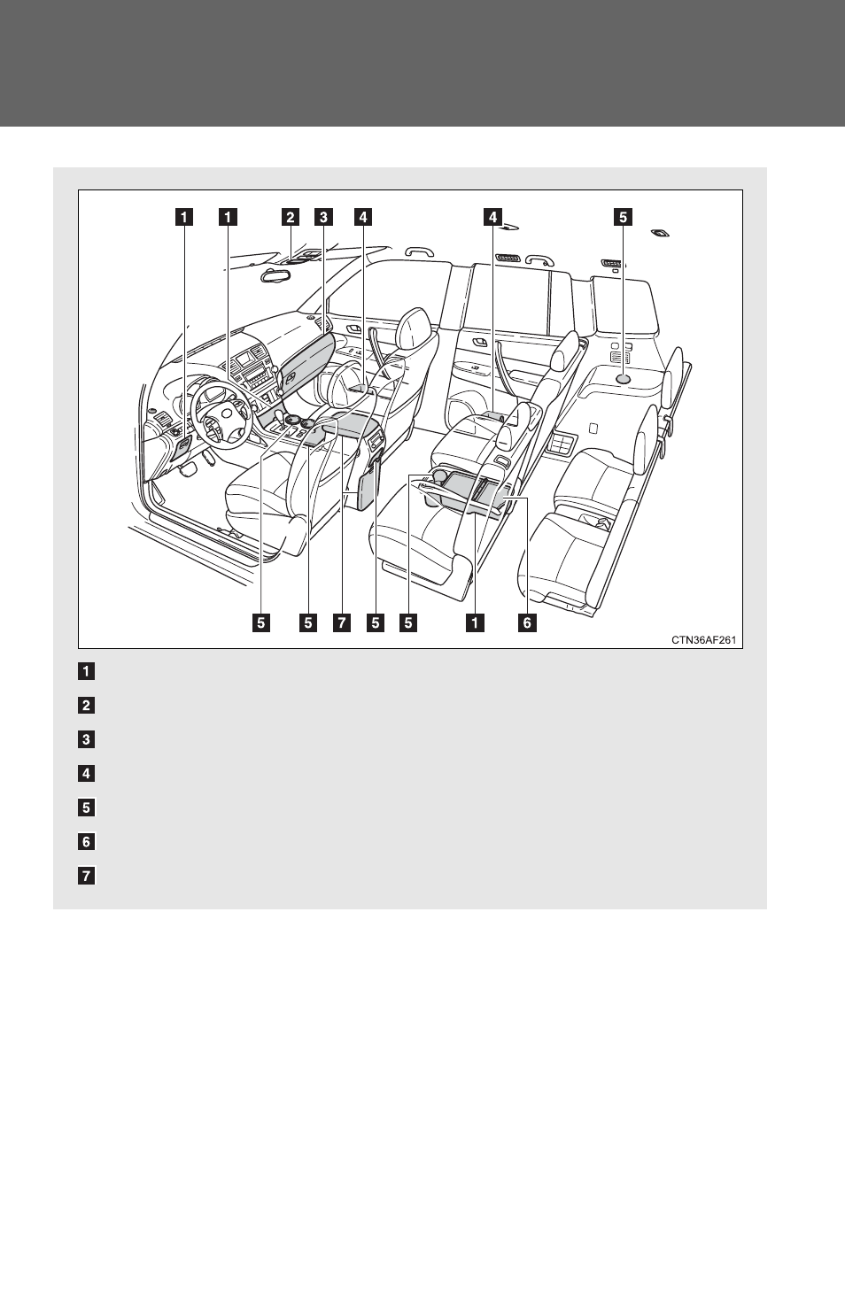 Sec_03_06, List of storage features | TOYOTA 2011 Highlander User Manual | Page 381 / 615