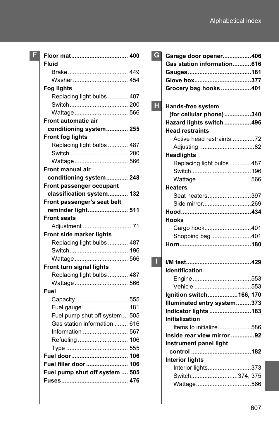 TOYOTA 2011 Highlander User Manual | Page 606 / 615