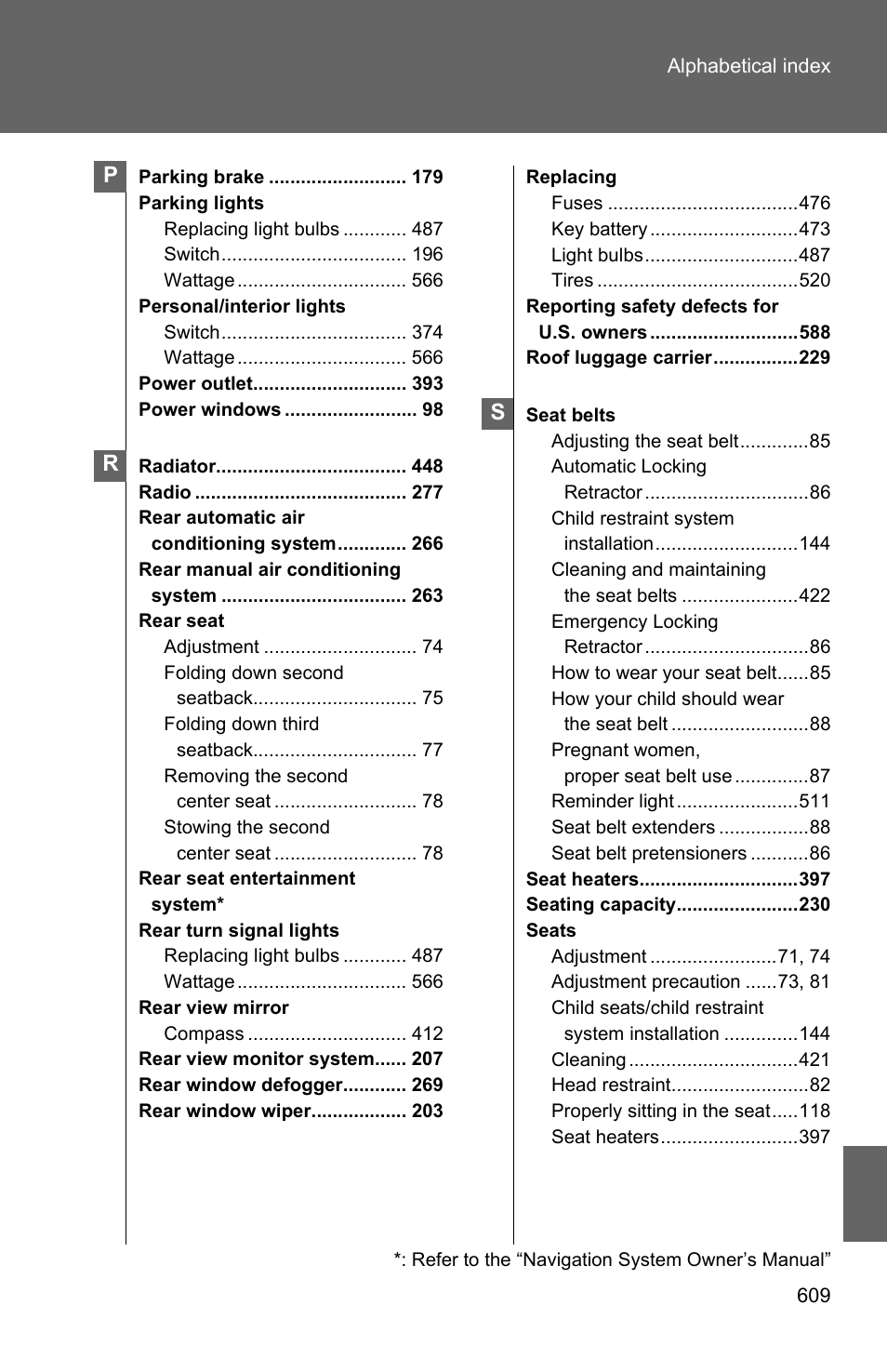 TOYOTA 2011 Highlander User Manual | Page 608 / 615