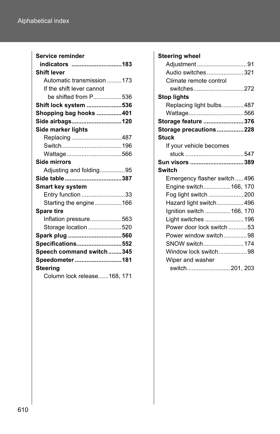TOYOTA 2011 Highlander User Manual | Page 609 / 615
