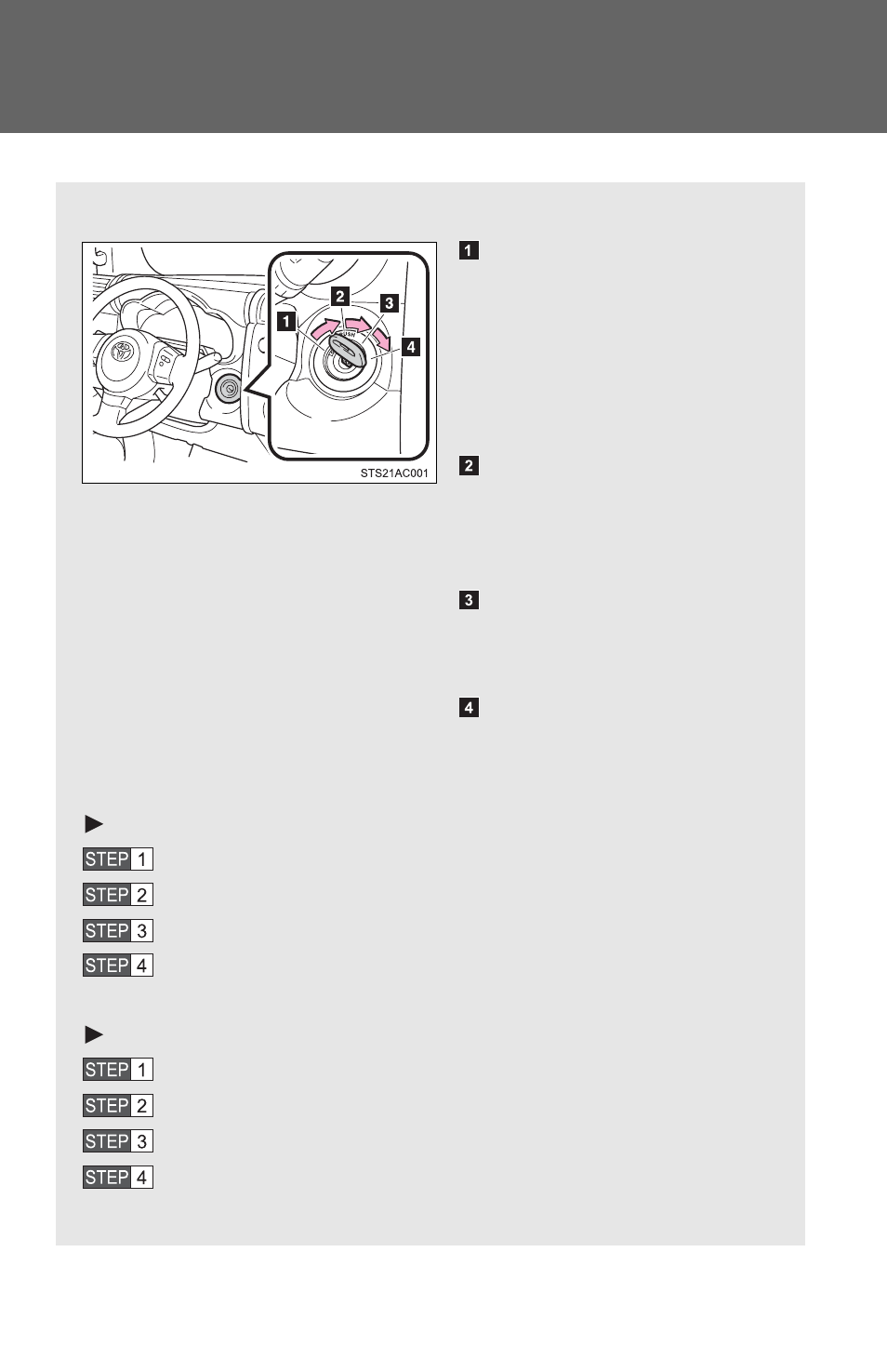 Engine (ignition) switch | TOYOTA 2011 FJ Cruiser User Manual | Page 144 / 543