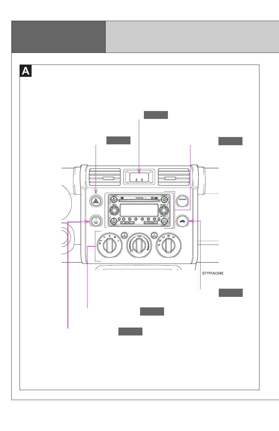 Pictorial index, Instrument panel | TOYOTA 2011 FJ Cruiser User Manual | Page 16 / 543