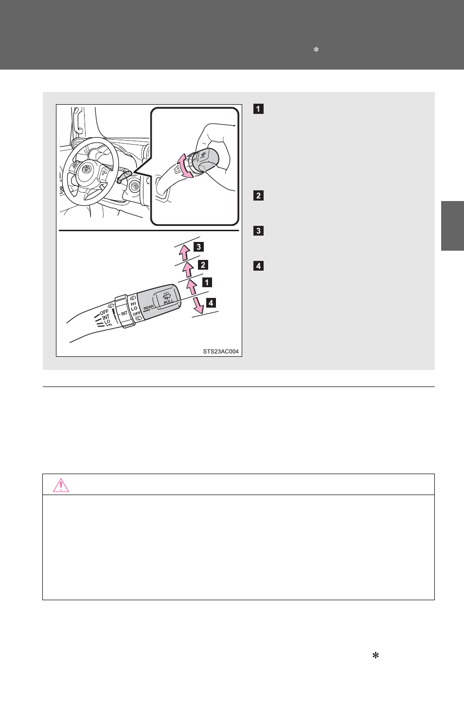 Rear window wiper and washer | TOYOTA 2011 FJ Cruiser User Manual | Page 171 / 543