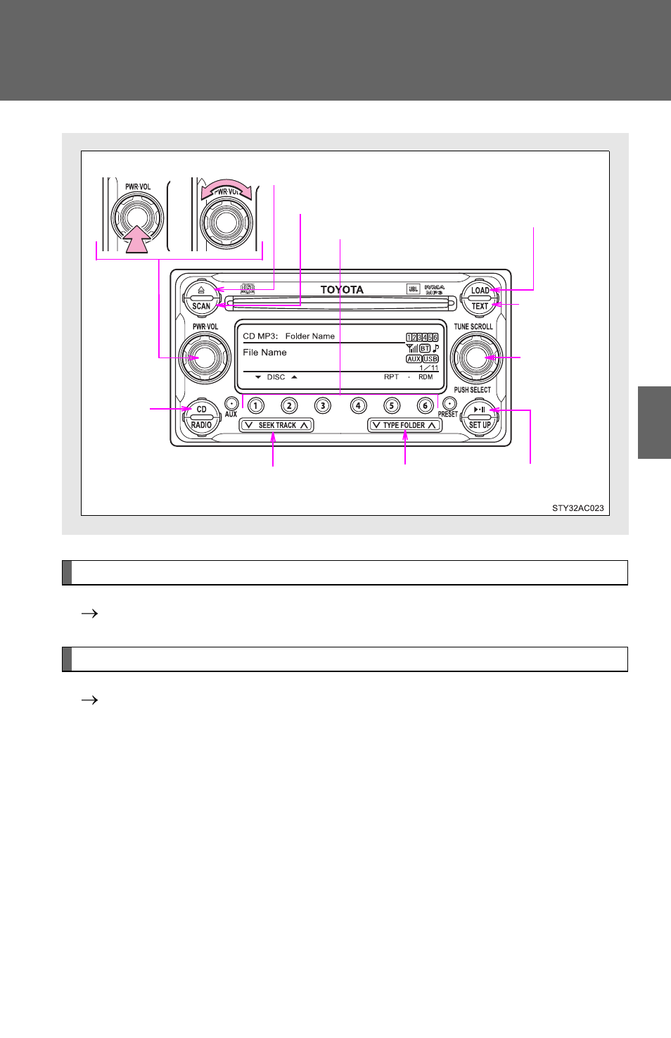 Playing mp3 and wma discs | TOYOTA 2011 FJ Cruiser User Manual | Page 255 / 543