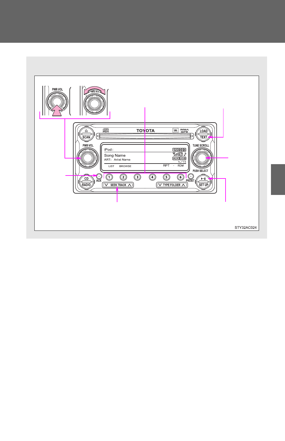 Ncontrol panel | TOYOTA 2011 FJ Cruiser User Manual | Page 263 / 543