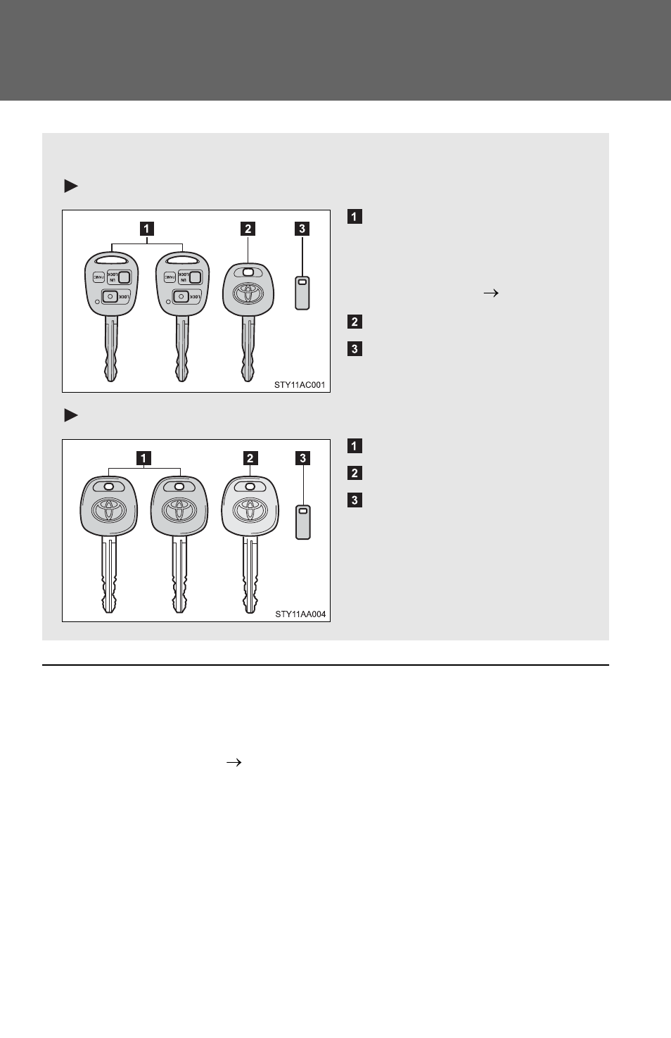 Sec_1-1, Keys | TOYOTA 2011 FJ Cruiser User Manual | Page 47 / 543