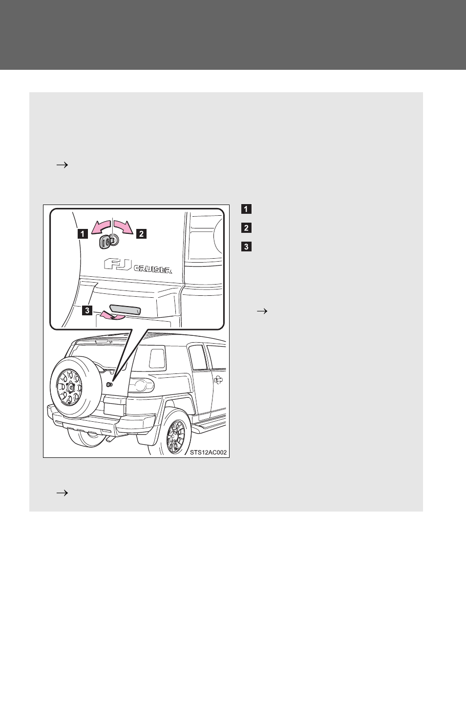 Back door | TOYOTA 2011 FJ Cruiser User Manual | Page 57 / 543