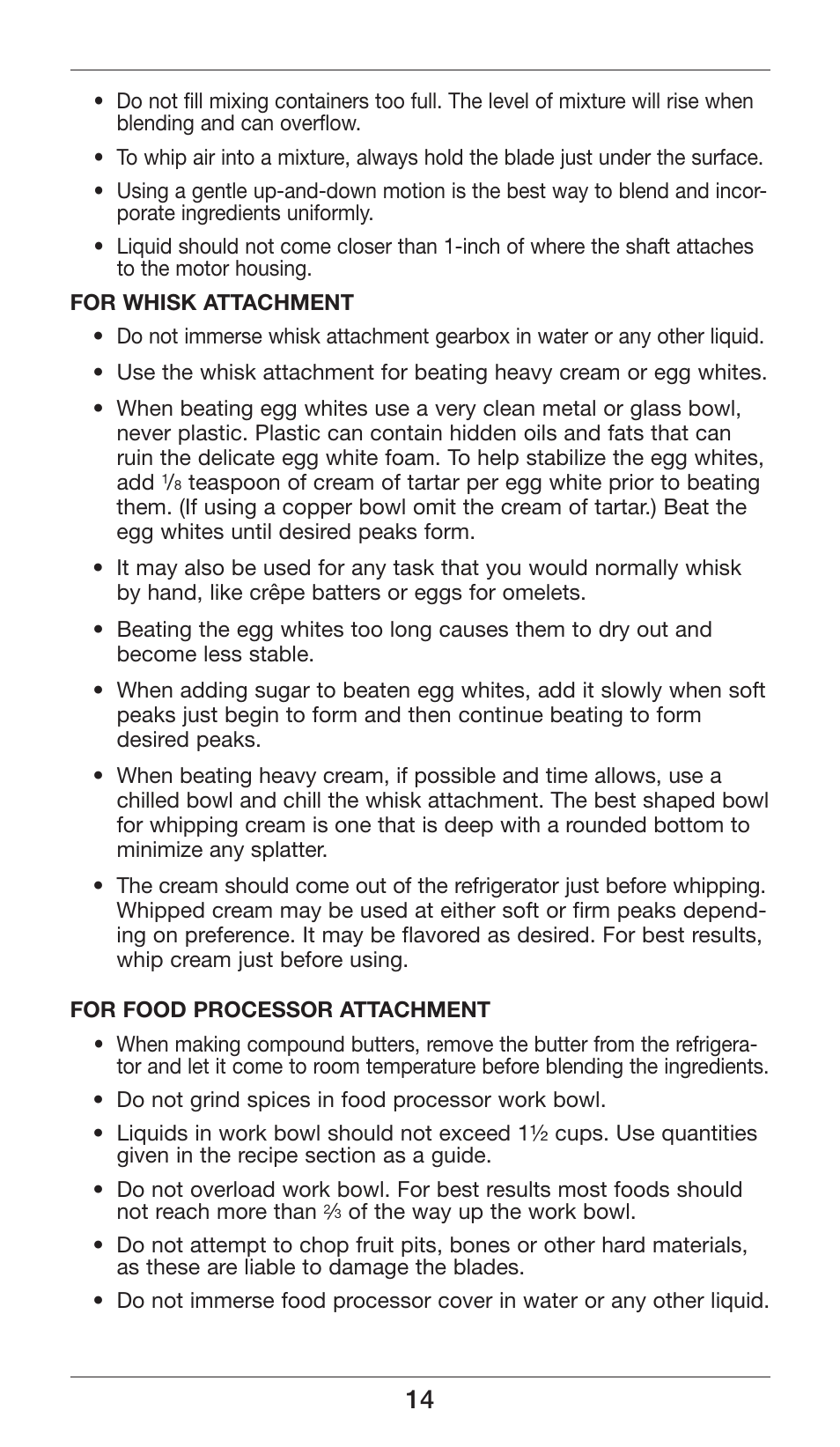 Cuisinart Smart Stick Power Trio High Torque Hand Blender CSB-80 User Manual | Page 14 / 37