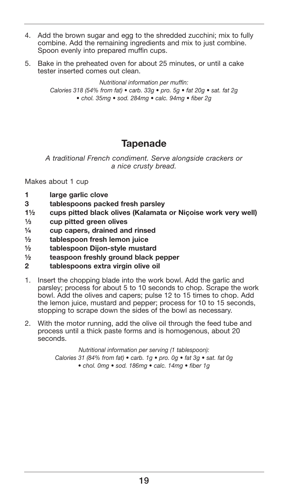Tapenade | Cuisinart Smart Stick Power Trio High Torque Hand Blender CSB-80 User Manual | Page 19 / 37