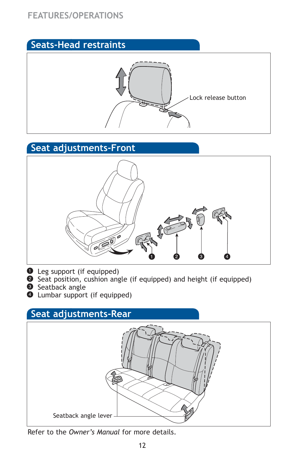 TOYOTA 2011 Avalon User Manual | Page 14 / 583