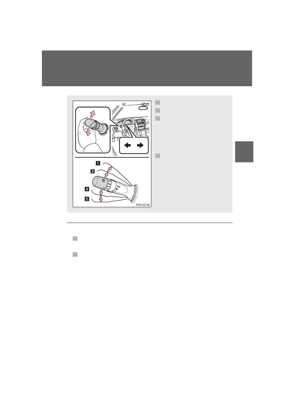 Turn signal lever | TOYOTA 2011 Avalon User Manual | Page 187 / 583