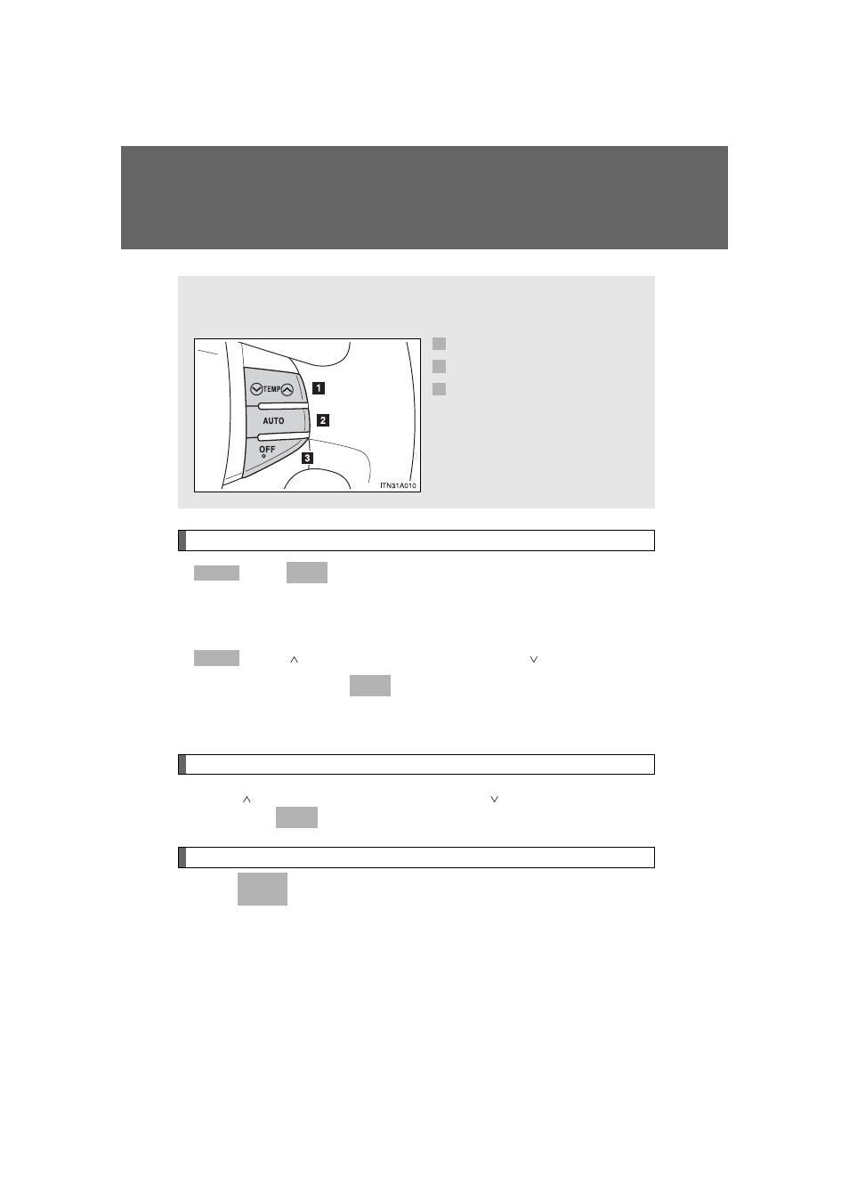 Using the steering wheel climate control switches | TOYOTA 2011 Avalon User Manual | Page 248 / 583