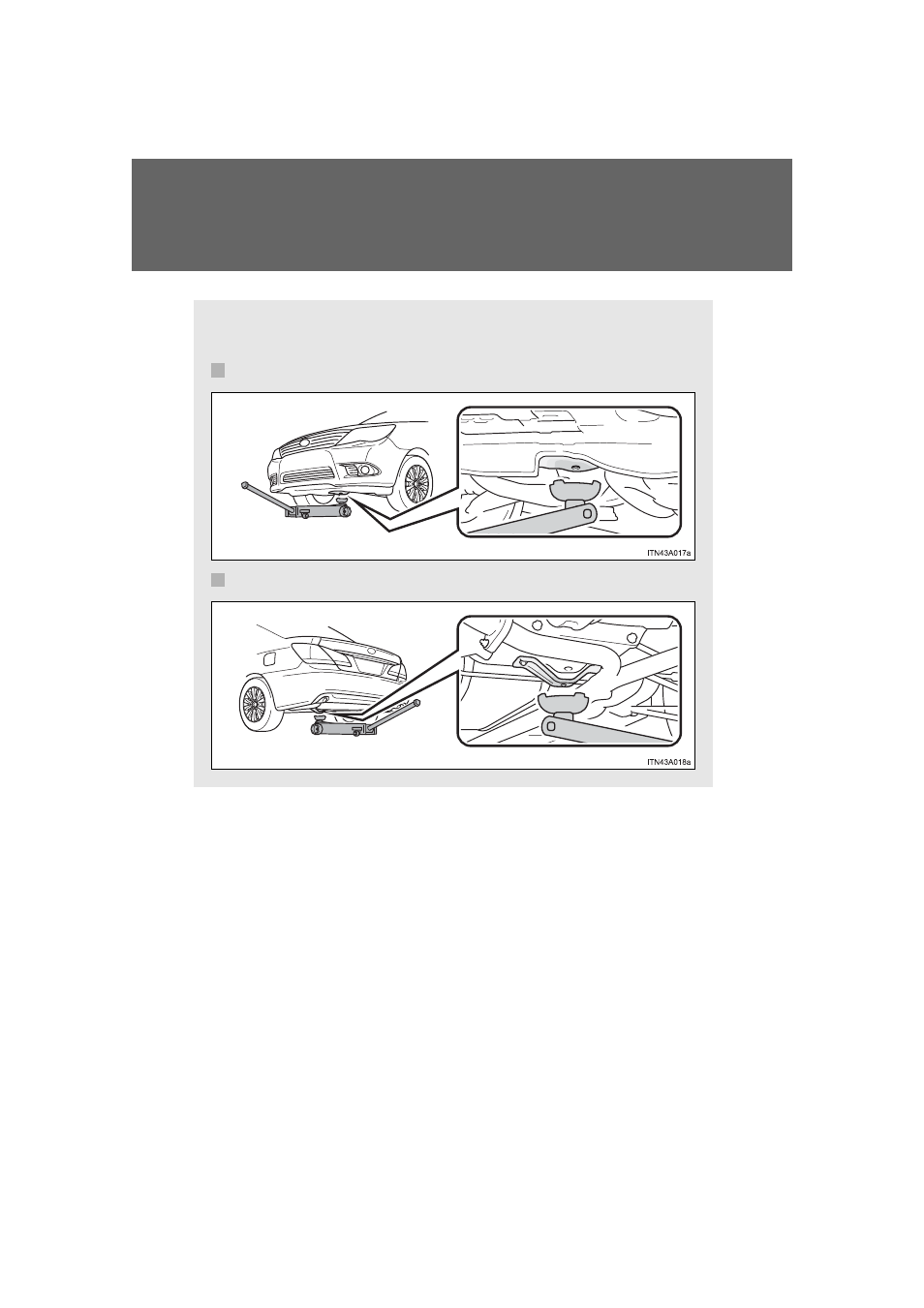 Positioning a floor jack | TOYOTA 2011 Avalon User Manual | Page 415 / 583