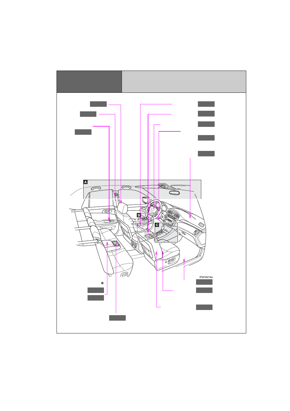 Pictorial index, Interior | TOYOTA 2011 Avalon User Manual | Page 43 / 583