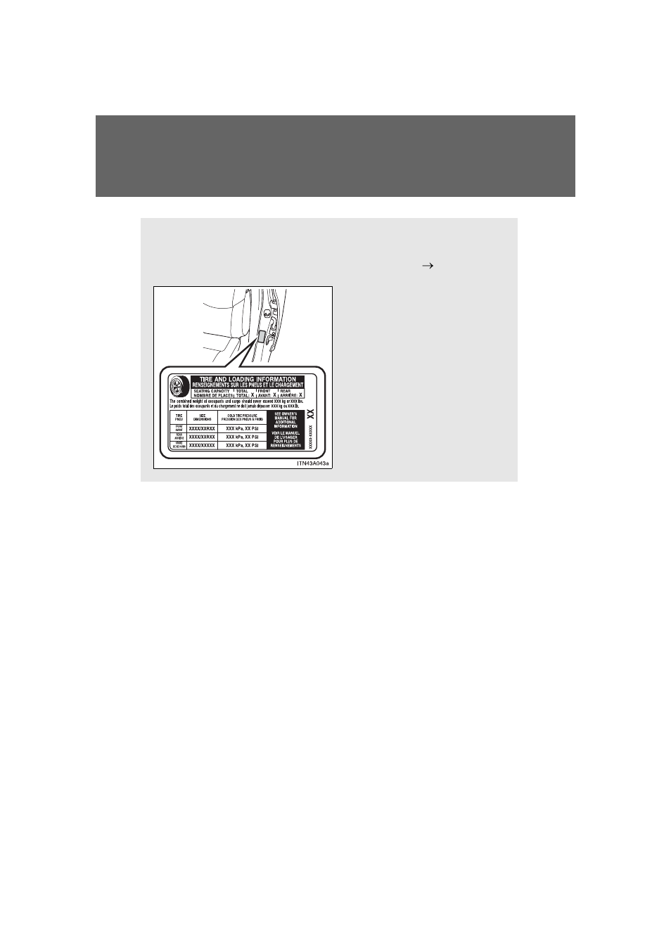 Tire inflation pressure | TOYOTA 2011 Avalon User Manual | Page 441 / 583