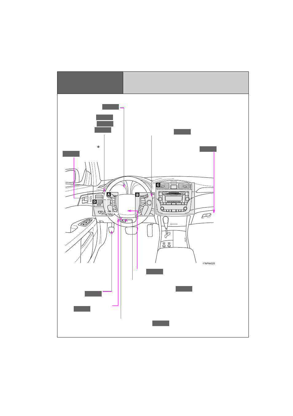 Pictorial index, Instrument panel | TOYOTA 2011 Avalon User Manual | Page 47 / 583