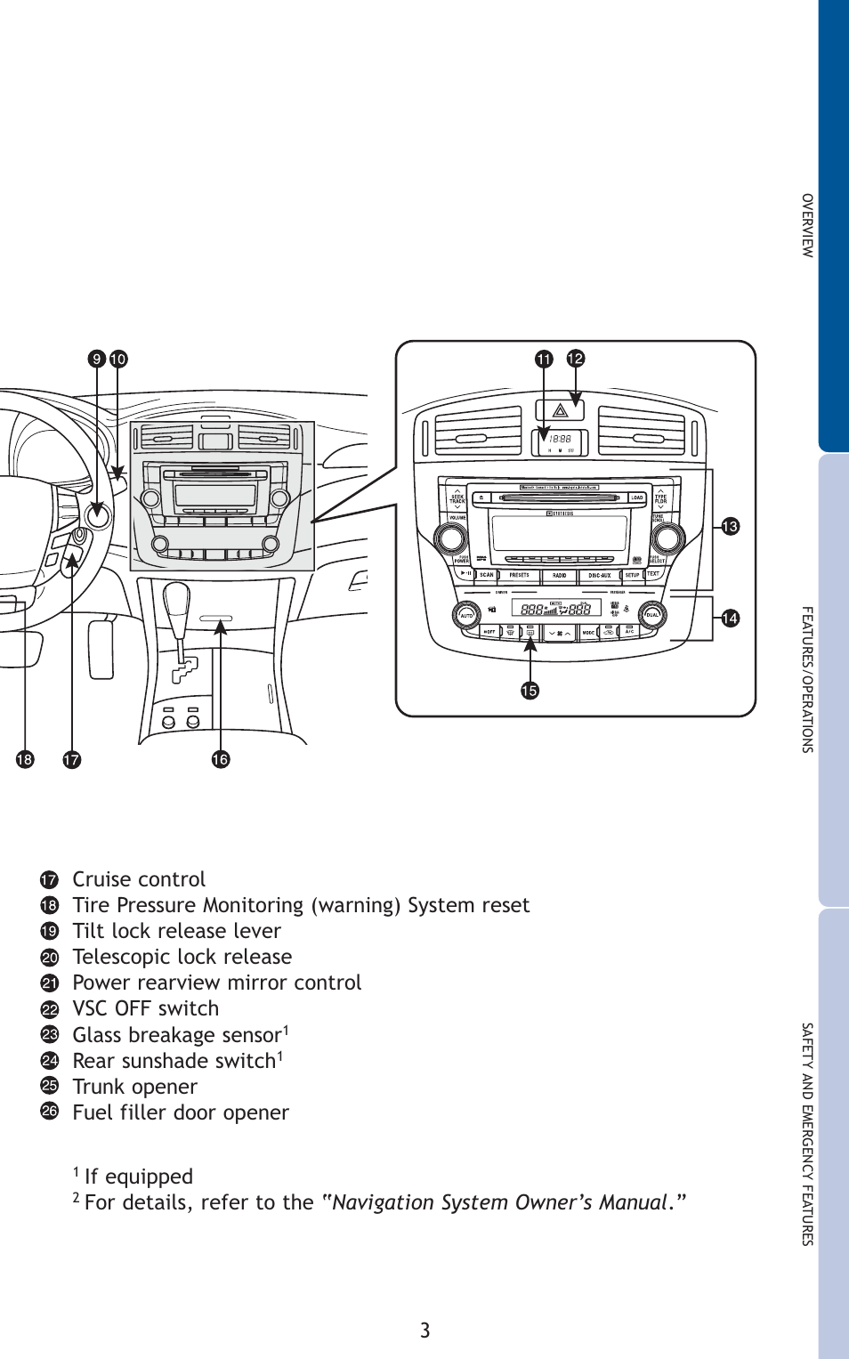 TOYOTA 2011 Avalon User Manual | Page 5 / 583