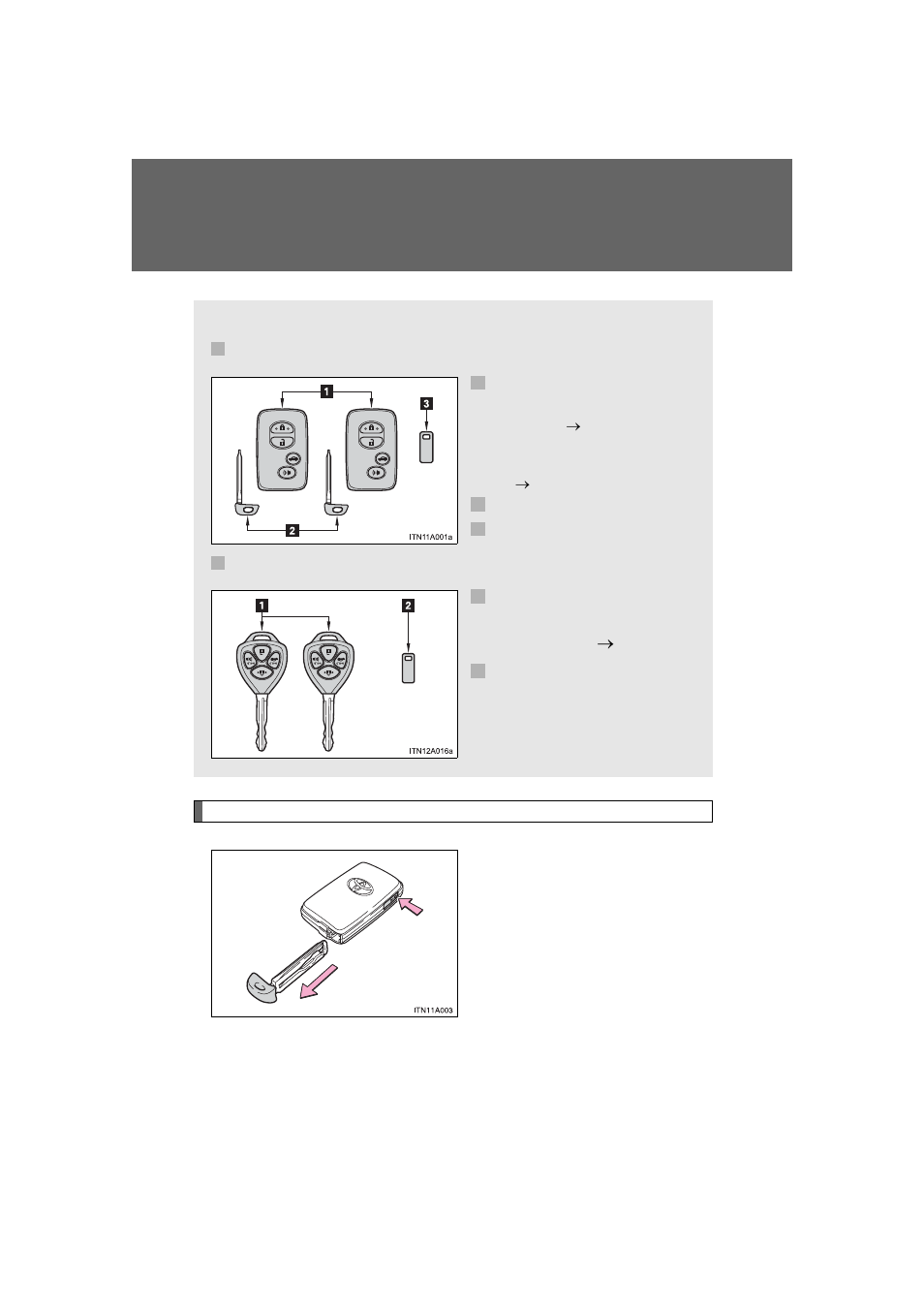 Sec_01-01, Keys | TOYOTA 2011 Avalon User Manual | Page 51 / 583