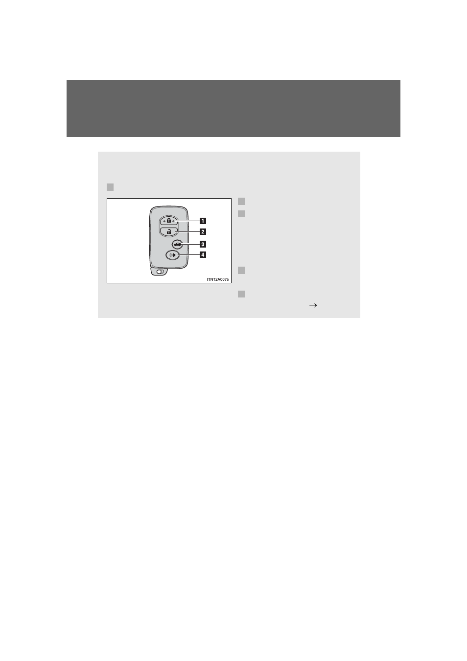 Wireless remote control | TOYOTA 2011 Avalon User Manual | Page 65 / 583