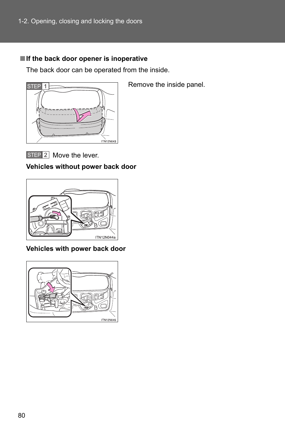 TOYOTA 2011 Sienna User Manual | Page 127 / 842