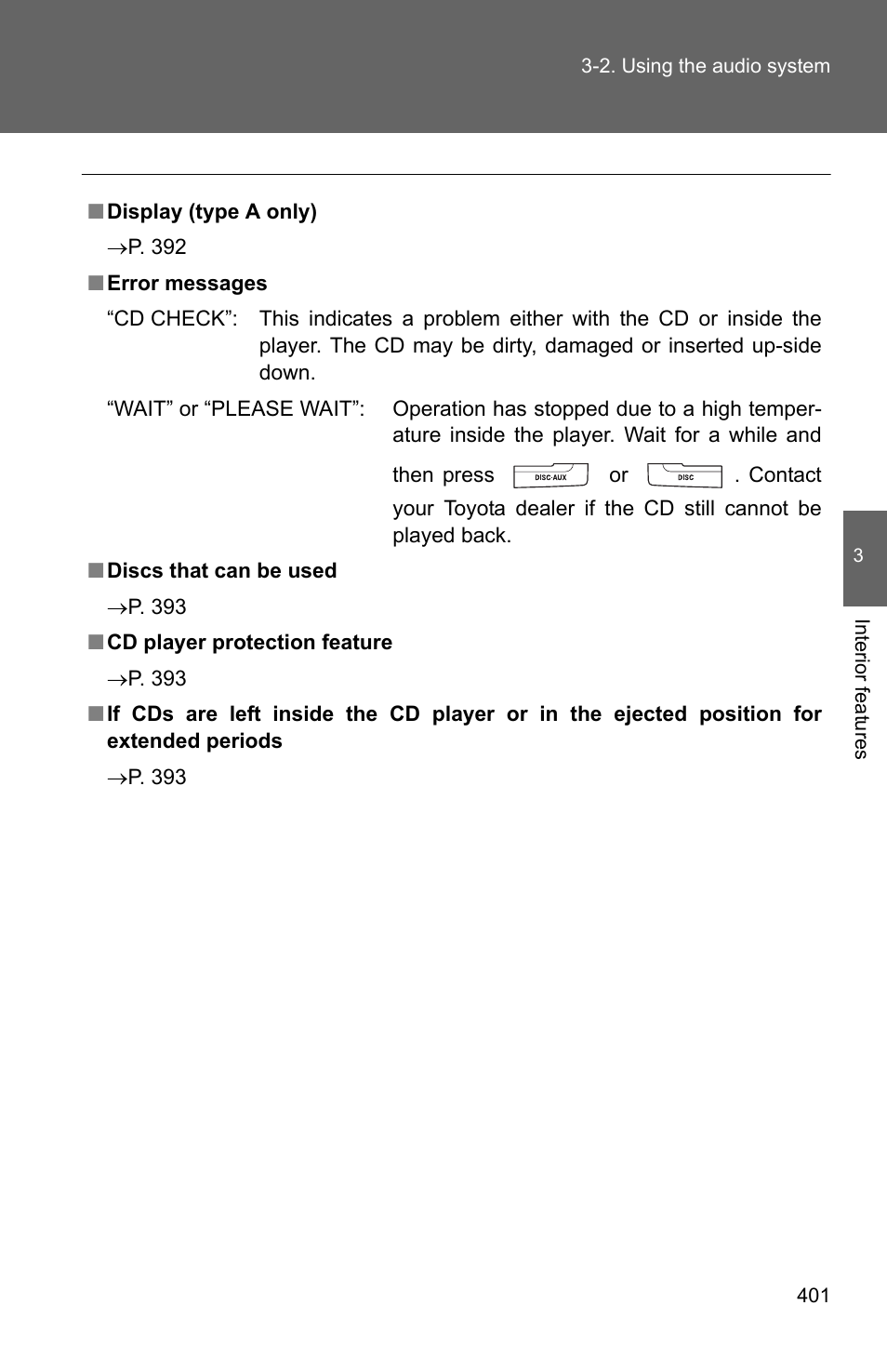 TOYOTA 2011 Sienna User Manual | Page 467 / 842