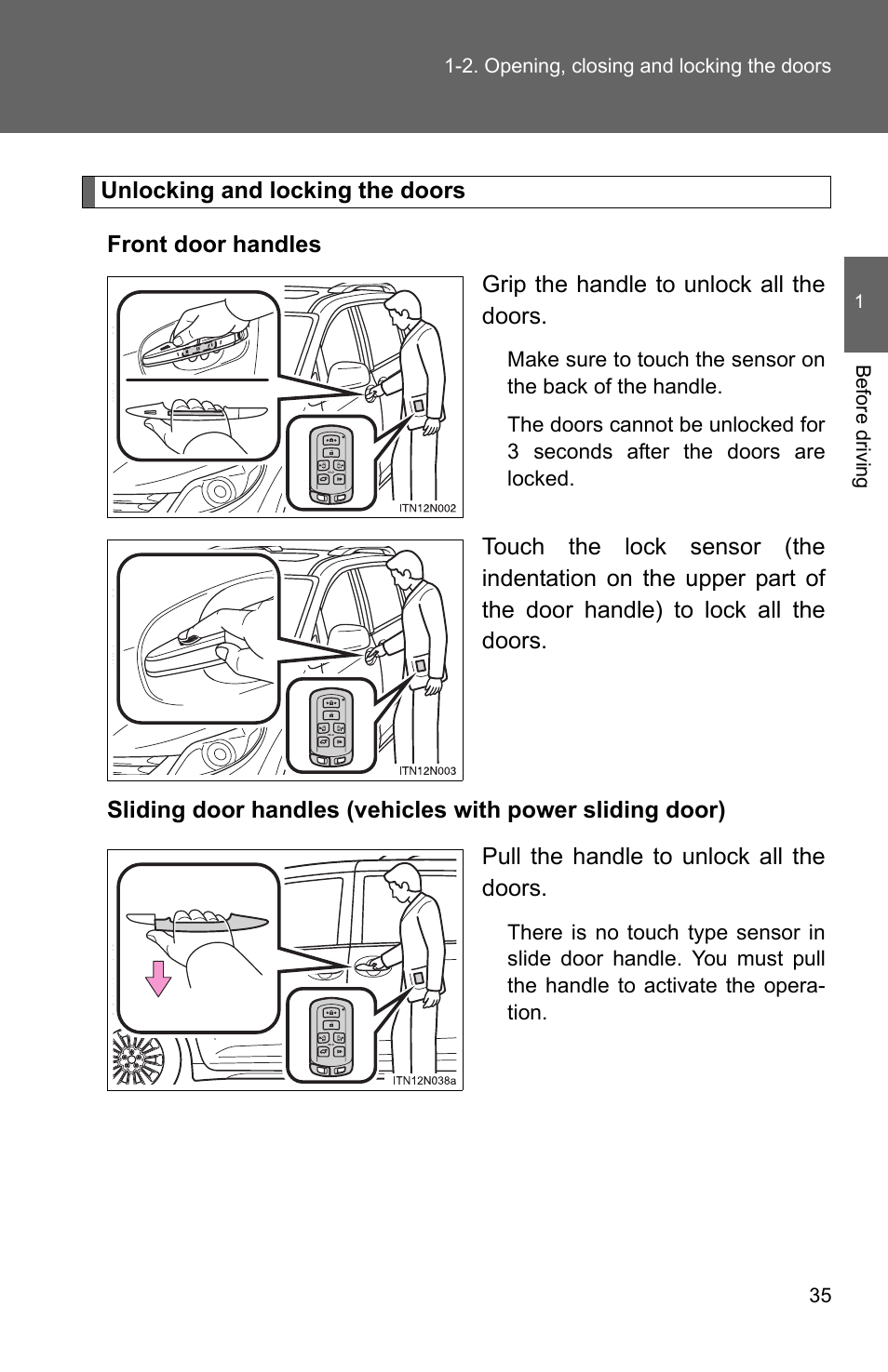 TOYOTA 2011 Sienna User Manual | Page 82 / 842