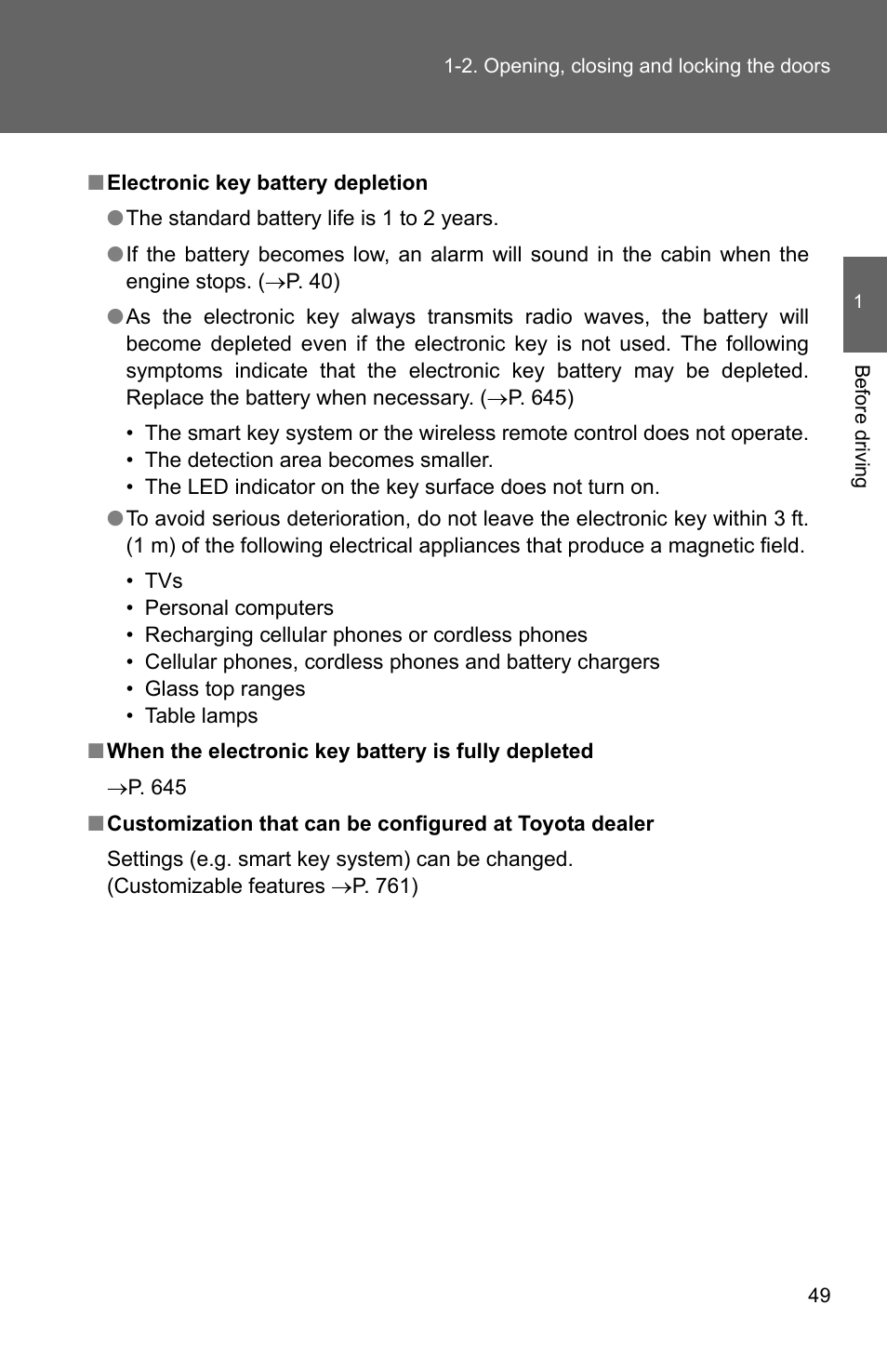 TOYOTA 2011 Sienna User Manual | Page 96 / 842