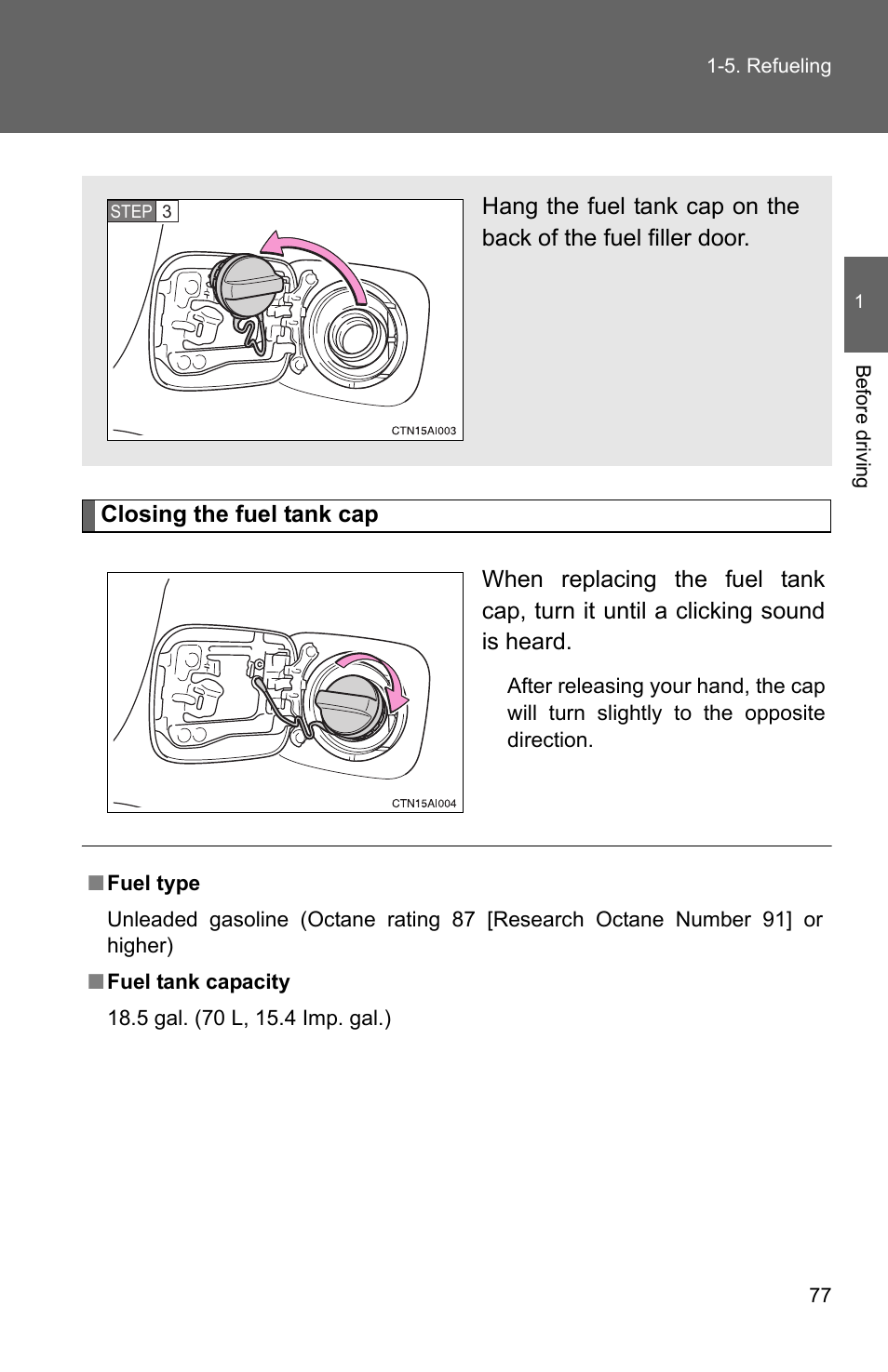 TOYOTA 2010 Camry User Manual | Page 103 / 555
