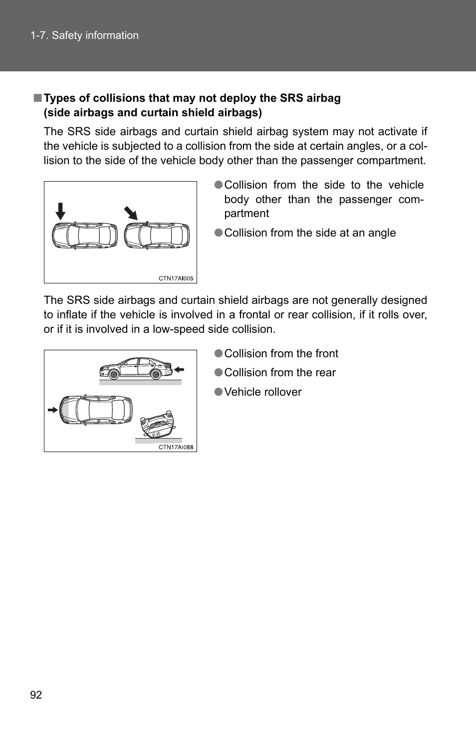 TOYOTA 2010 Camry User Manual | Page 118 / 555