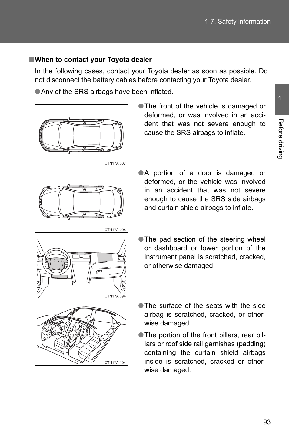 TOYOTA 2010 Camry User Manual | Page 119 / 555