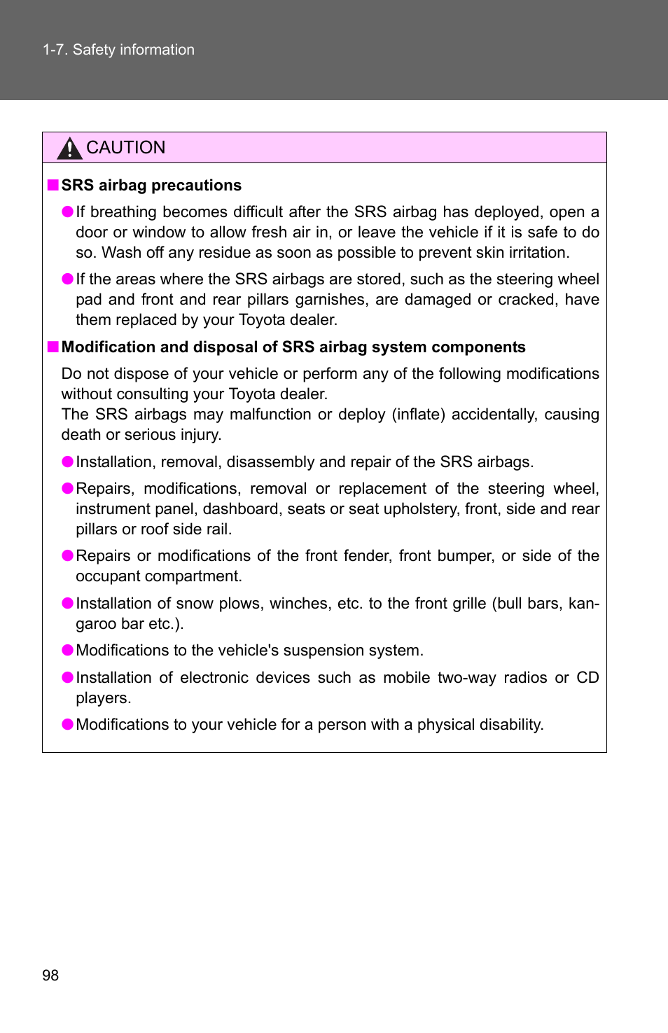 TOYOTA 2010 Camry User Manual | Page 124 / 555