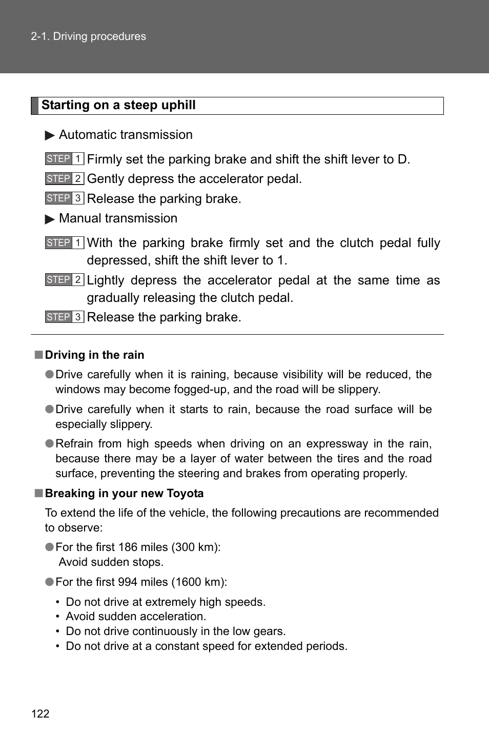 TOYOTA 2010 Camry User Manual | Page 147 / 555