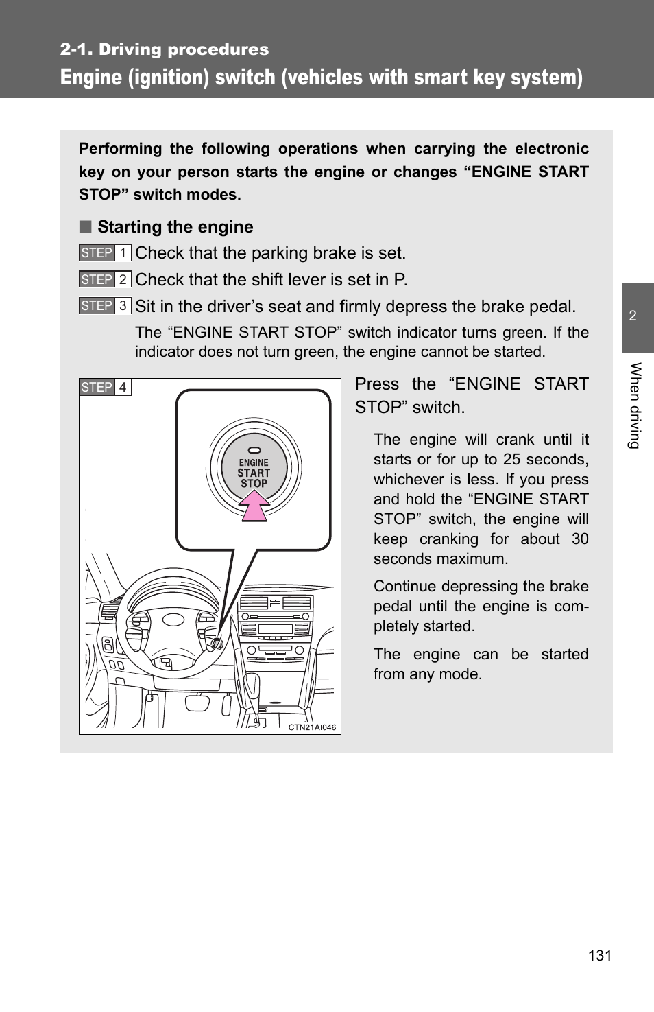 P. 131 | TOYOTA 2010 Camry User Manual | Page 156 / 555