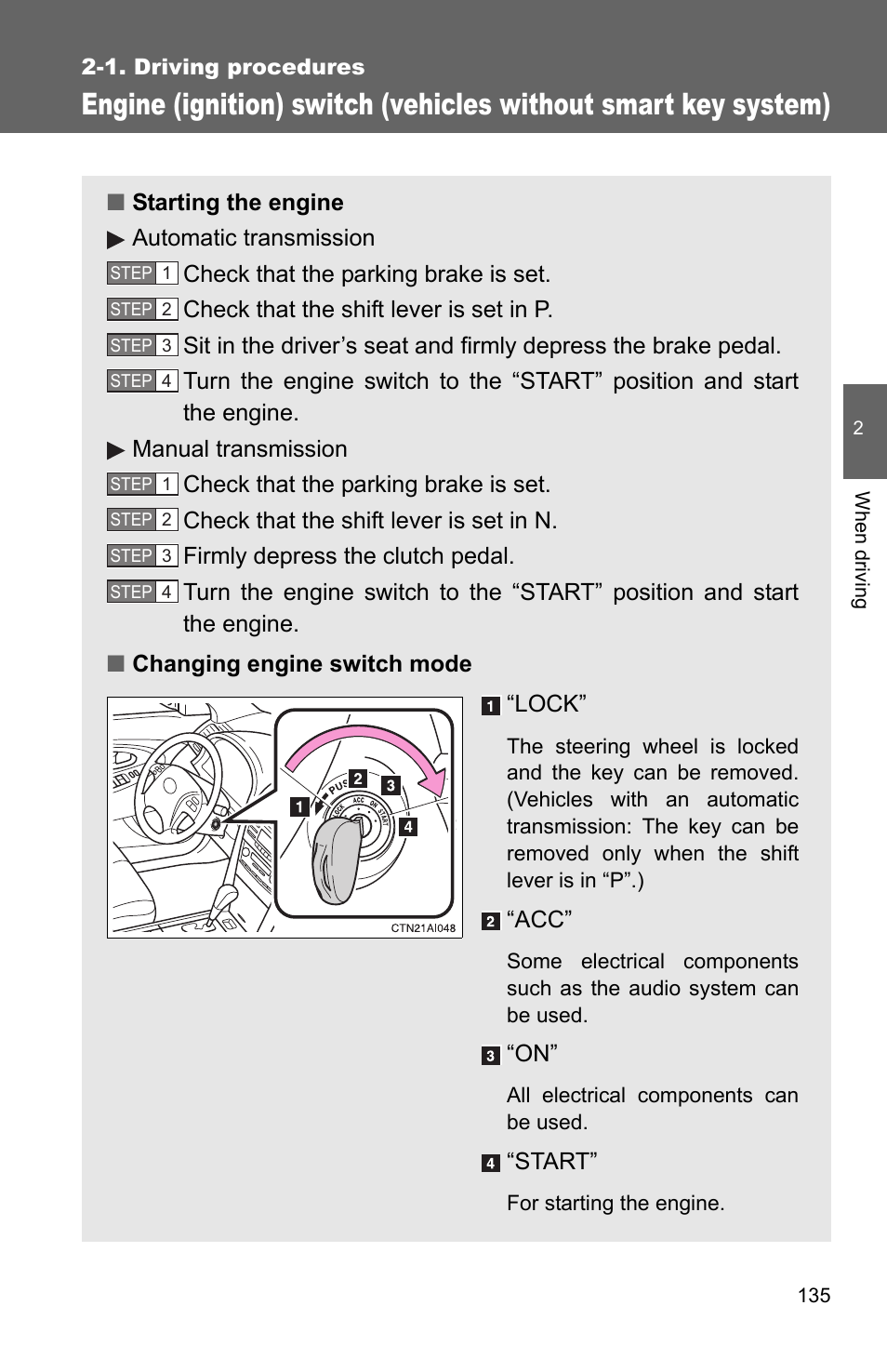 TOYOTA 2010 Camry User Manual | Page 160 / 555