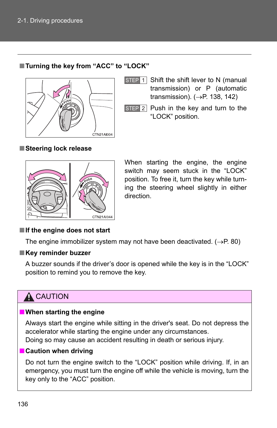 TOYOTA 2010 Camry User Manual | Page 161 / 555