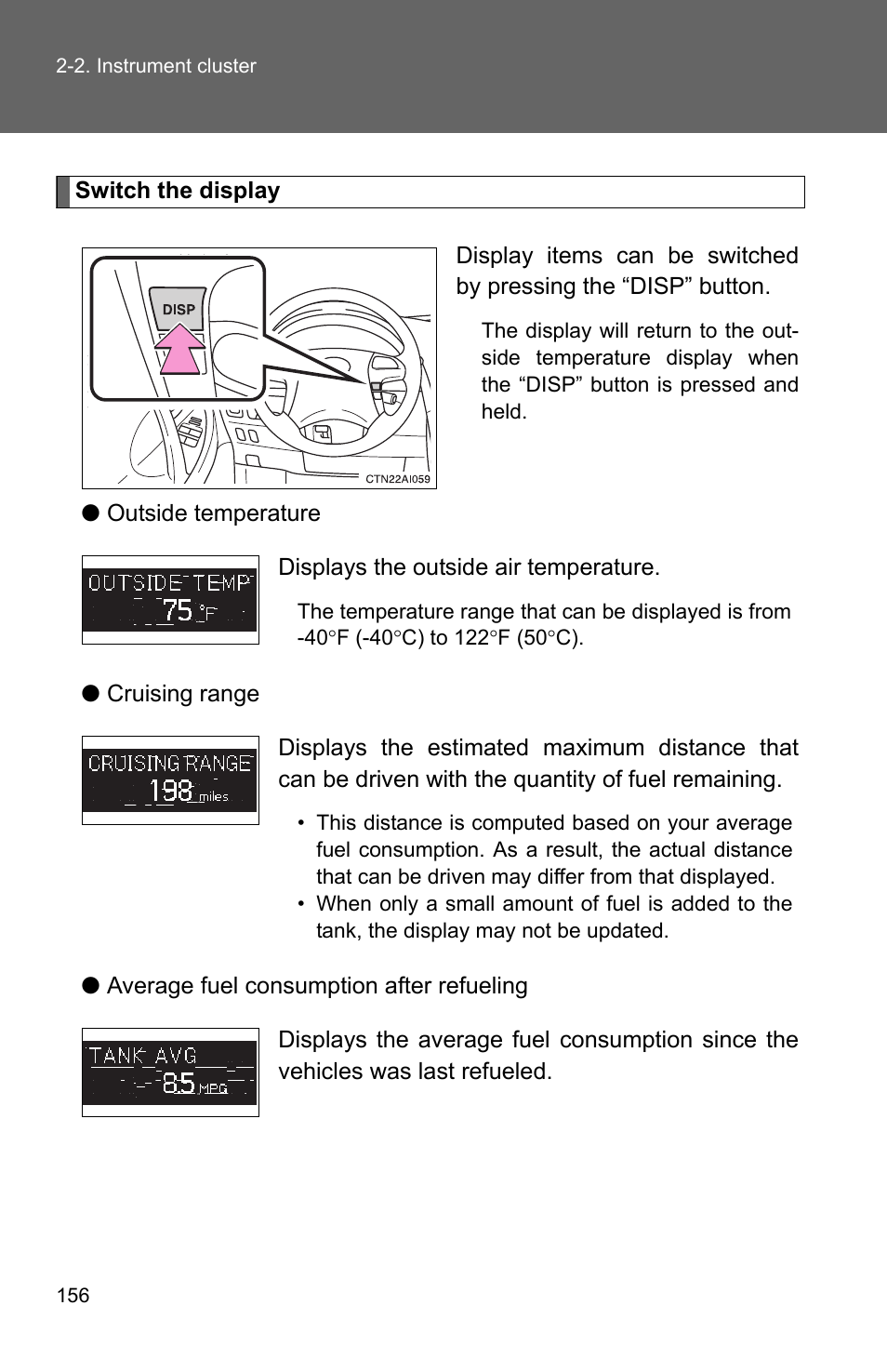 TOYOTA 2010 Camry User Manual | Page 181 / 555