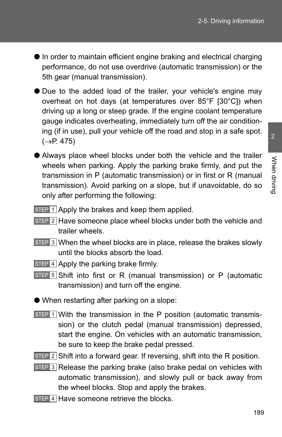TOYOTA 2010 Camry User Manual | Page 214 / 555